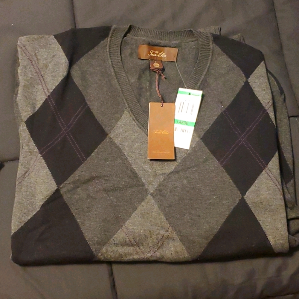 Men's L Tasso Ella V neck Sweater